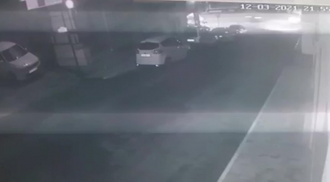 Giresun'da motosiklet kazası güvenlik kameralarına yansıdı