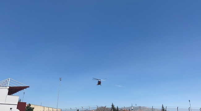 91 yaşındaki korona hastası için helikopter havalandı
