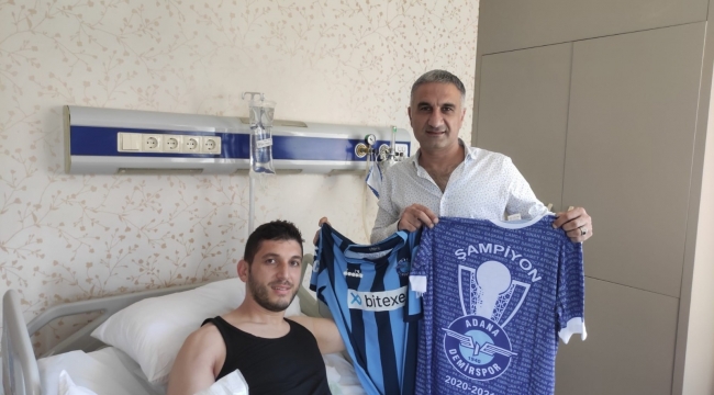 Adana Demirspor kulübü yöneticisi, şampiyonluk kutlamasında yaralanan taraftarları ziyaret etti