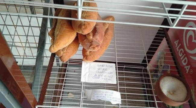Bodrum'da bir marketin ekmek dolabına bırakılan not görenleri duygulandırdı