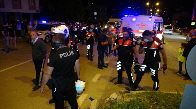 Samsun'da Yunus polisleri kaza yaptı: 2'si polis 4 yaralı