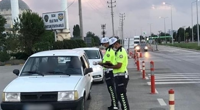 Burdur'da 156 araç sürücüsüne ceza