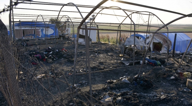 Karacabey'de mevsimlik işçilerin kaldığı çadırlar yandı