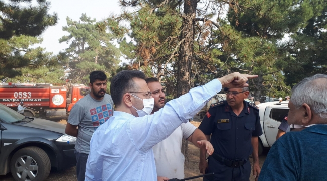 Vali Aksoy, 450 hektar alanın zarar gördüğünü açıkladı
