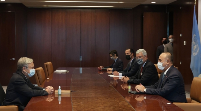 Bakan Çavuşoğlu, New York'ta BM Genel Sekreteri Guterres ile görüştü
