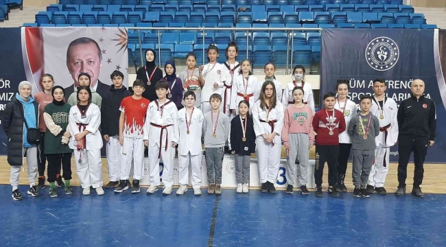1308 Osmaneli Belediyespor taekwondo da madalyaları topladı