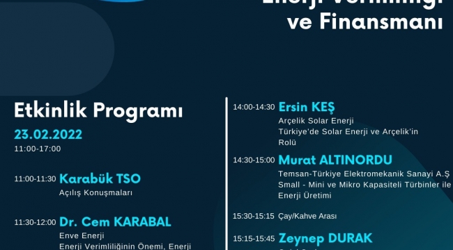 Karabük'te "Enerji Verimliliği ve Finansmanı" semineri