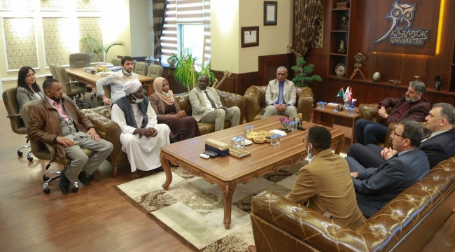 Sudan Büyükelçiliği'nden KBÜ Rektörü Polat'a ziyaret